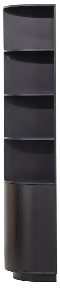 Czarny regał modułowy z litego drewna sosnowego 78x210 cm Finca – WOOOD