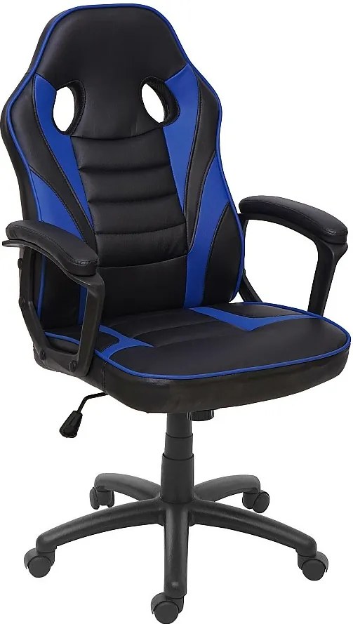 Krzesło biurowe MCW-F59,  czarny/niebieski