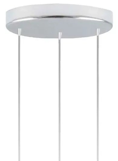 Okrągła lampa wisząca na chromowanym stelażu - N1-E63