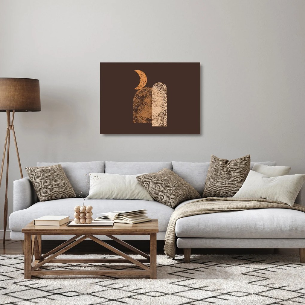 Obraz na szkle - Pomarańczowe łuki N⁰2 (70x50 cm)