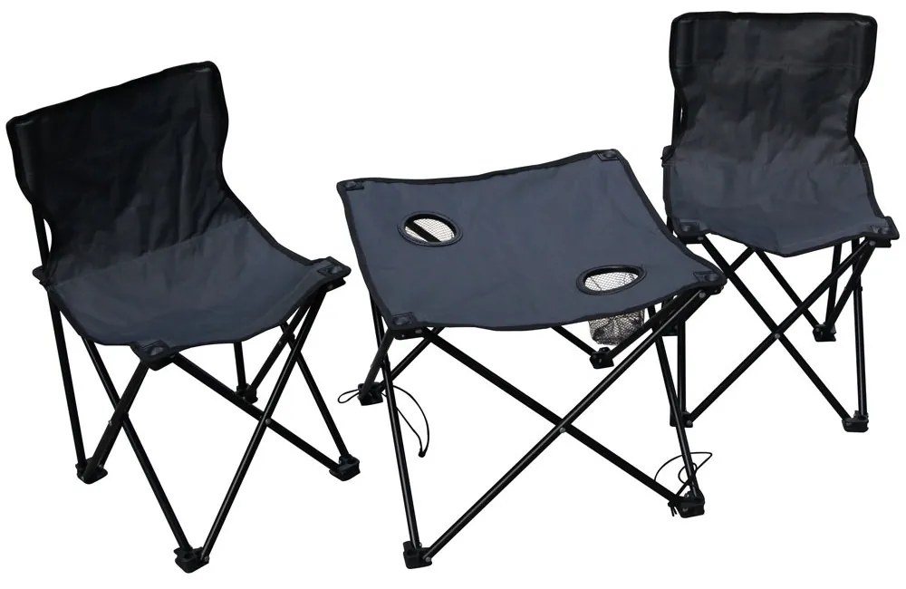 Zestaw mebli campingowych / balkonowych Camping antracyt PATIO