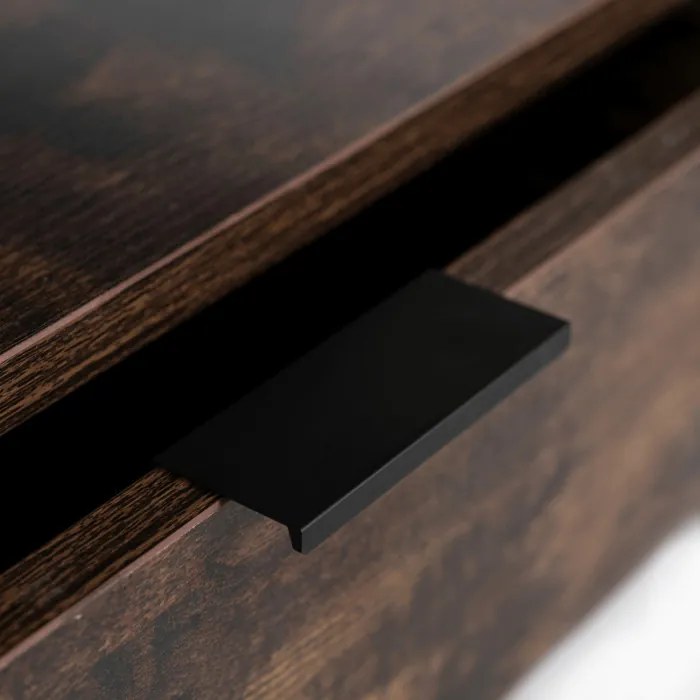 Ławostół Rozkładany LUCA 100 cm Dąb Rustykalny/Czarny Loft - Stół i Ława do Salonu