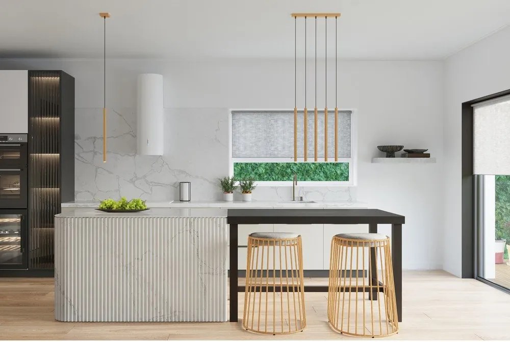 Metalowa lampa wisząca w kolorze złota Fideus – Sollux