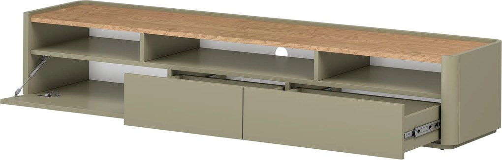 Szafka RTV Elivo 200 cm - eukaliptus / dąb baltic dune