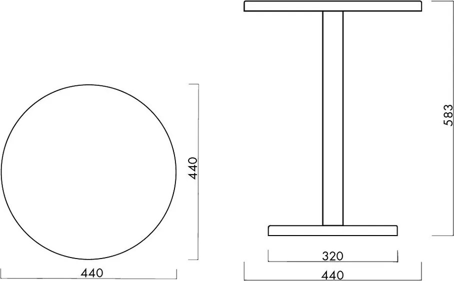 Okrągły stolik ø 44 cm Odo – noo.ma