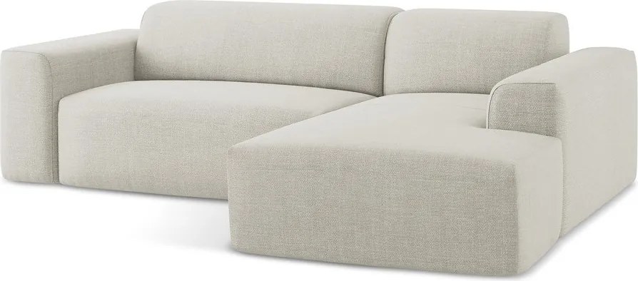 Beżowy narożnik (prawostronny/z szezlongiem) Keli – Makamii