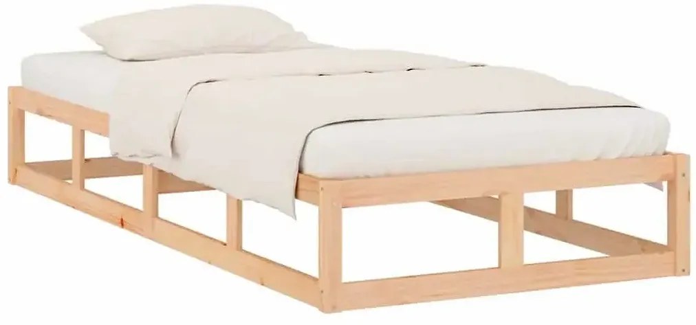 Pojedyncze naturalne sosnowe łóżko 90x200 - Rixo 3X