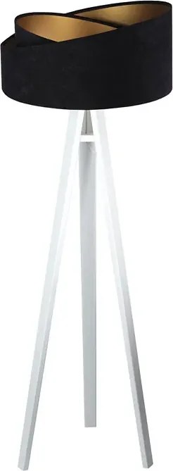 Czarno-biała nowoczesna lampa stojąca trójnóg D0-A54
