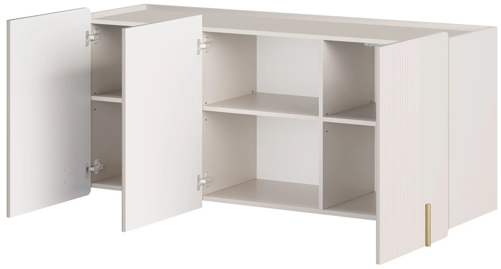 Komoda Malmi 150 cm wisząca - kaszmir / złoty