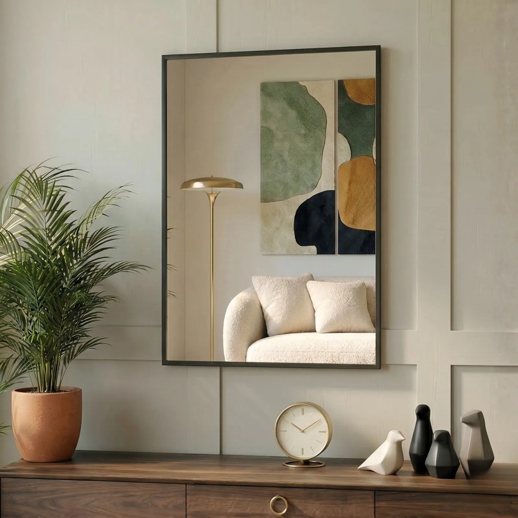 Lustro wiszące SKARP, prostokątne, 60 x 80 cm