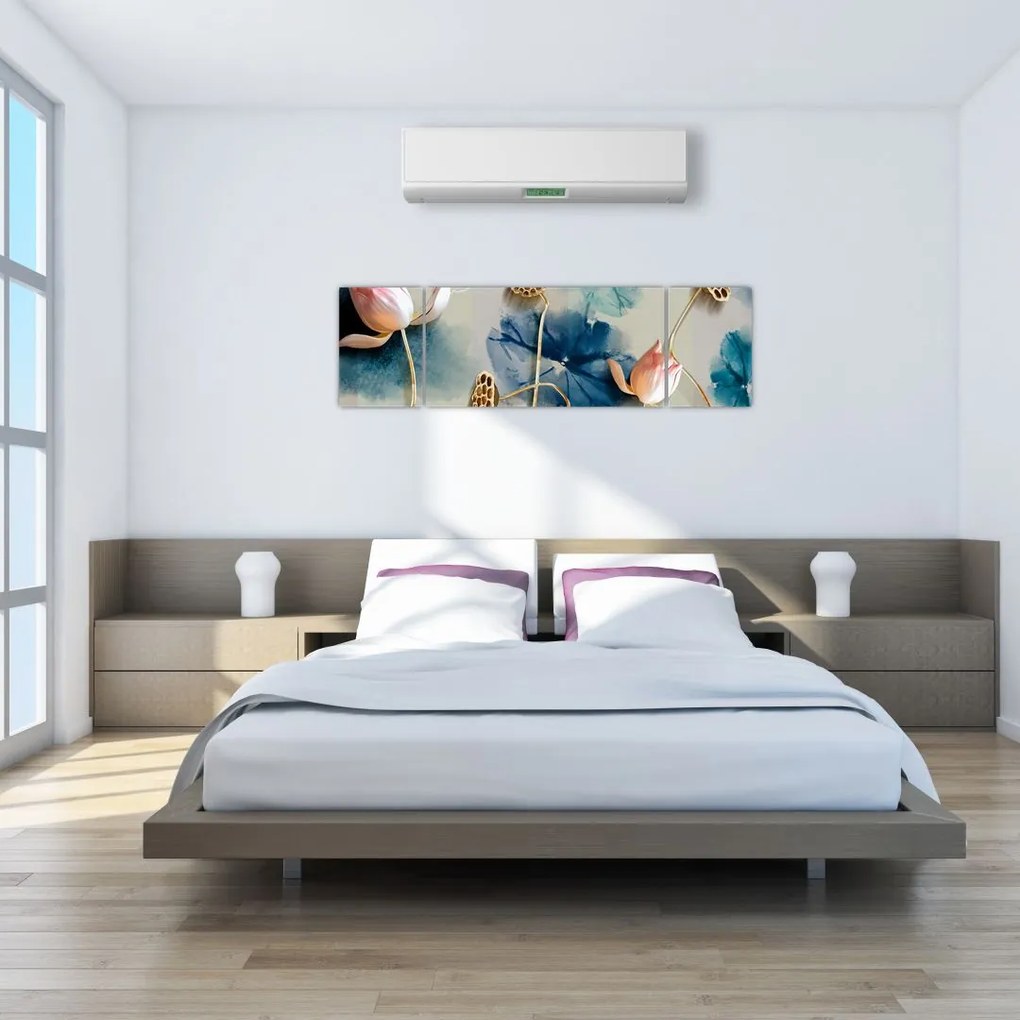 Obraz z kwiatami (170x50 cm)