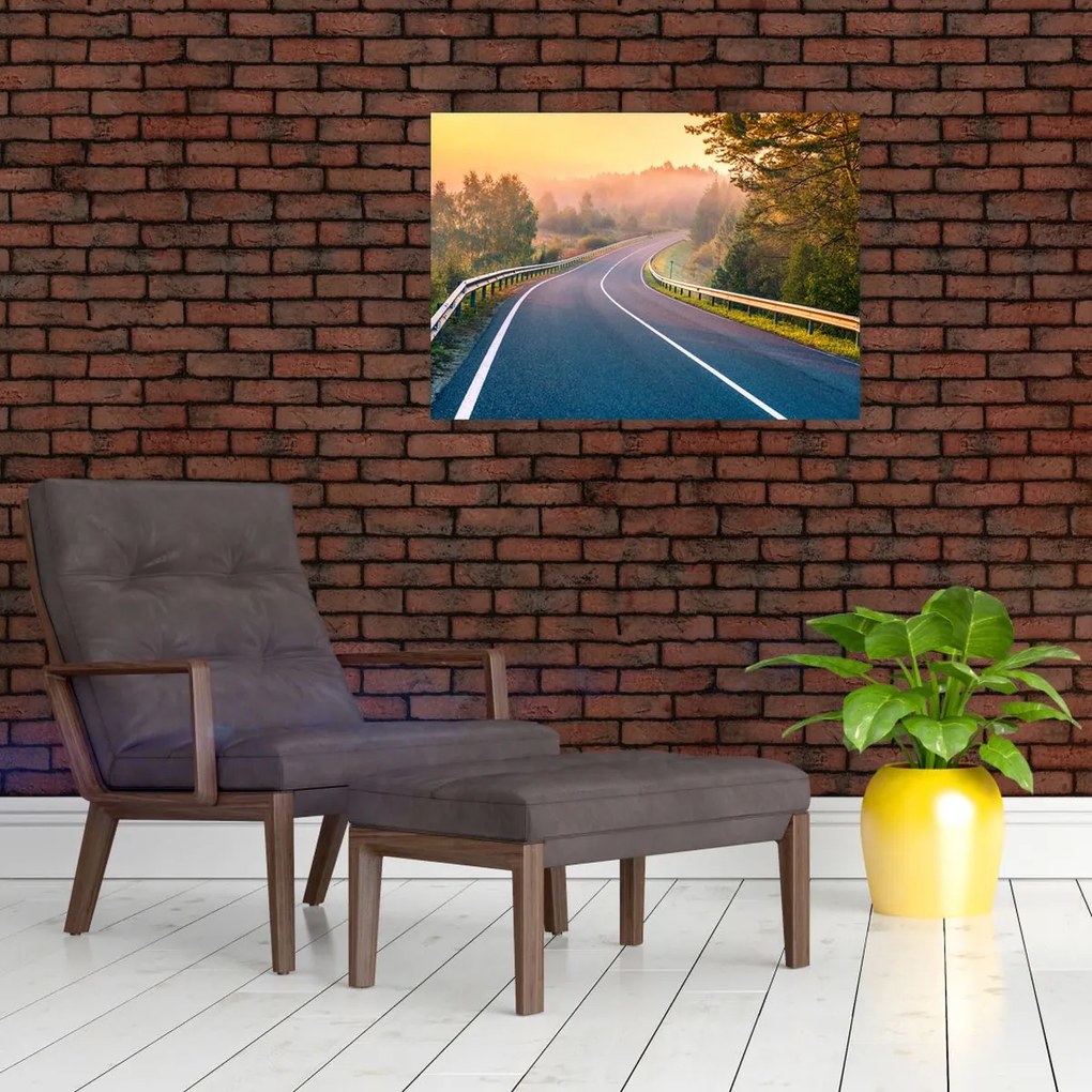 Obraz na szkle - Podróż o wschodzie słońca (70x50 cm)