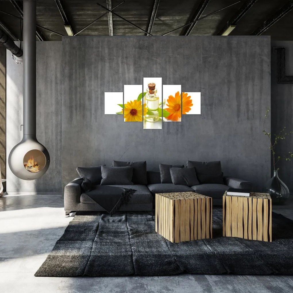 Obraz kwiatowego oleju (125x70 cm)