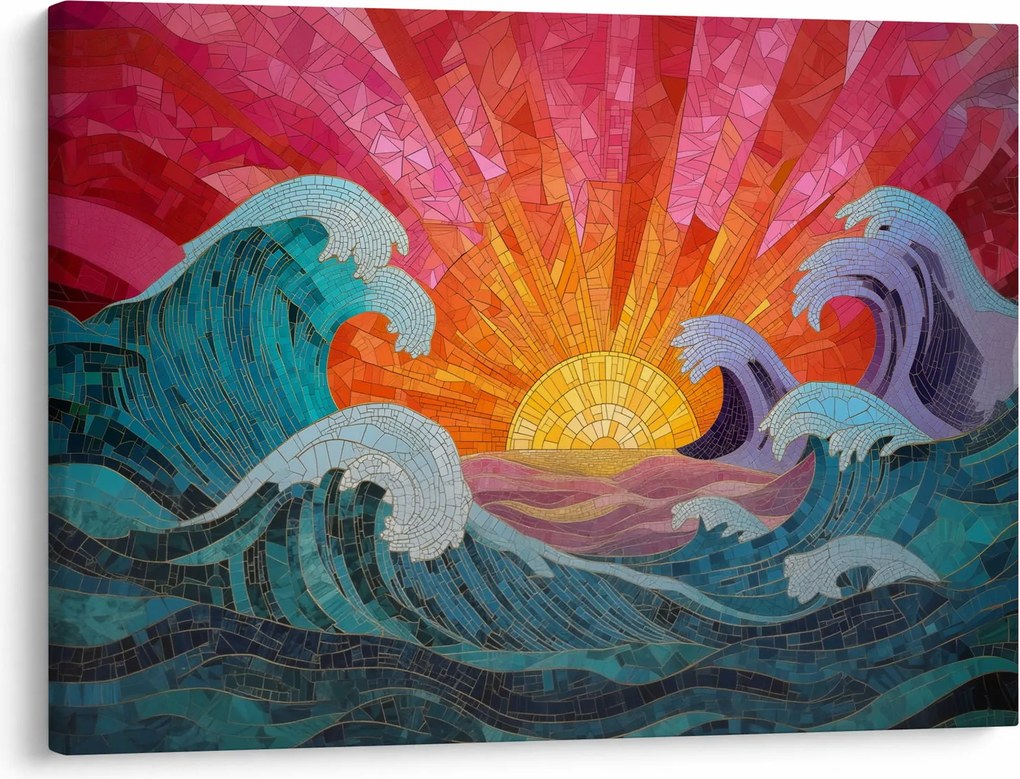 Obraz - Mozaika fal (70x50 cm)