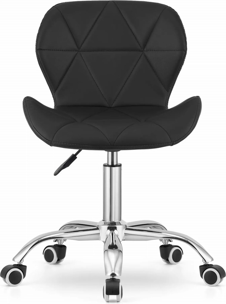 PROMOCJA Czarny fotel biurowy AVOLA z eko skóry II. jakość