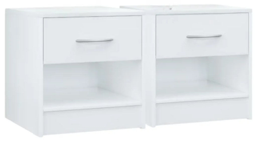 Casaria Zestaw stolików nocnych BIANCA, 2 szt., 41x39x28 cm, biały