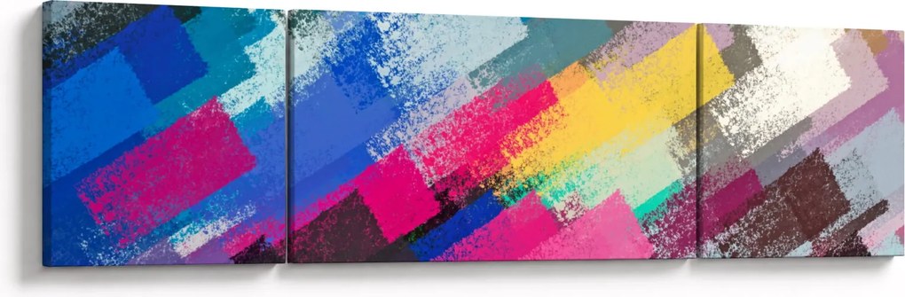 Obraz - Kolorowe pociągnięcia pędzlem (170x50 cm)