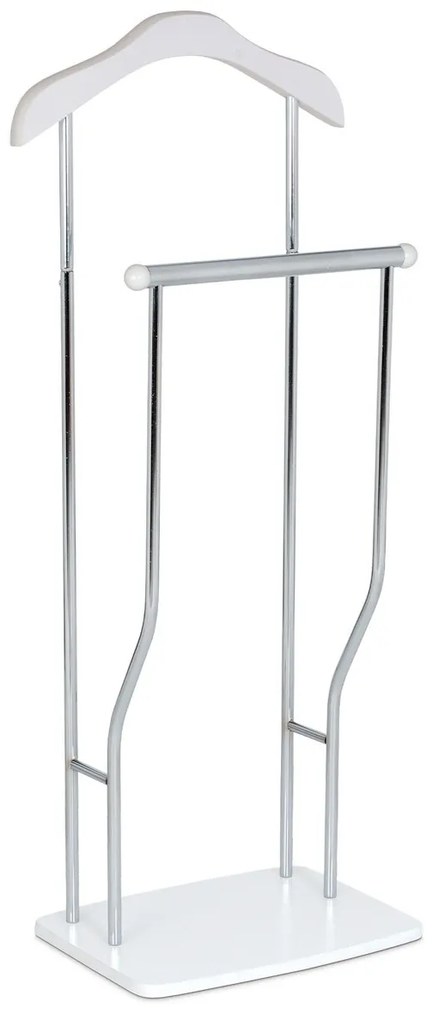 Cichy sługa Dustin chrom / biały, 45 x 108 cm