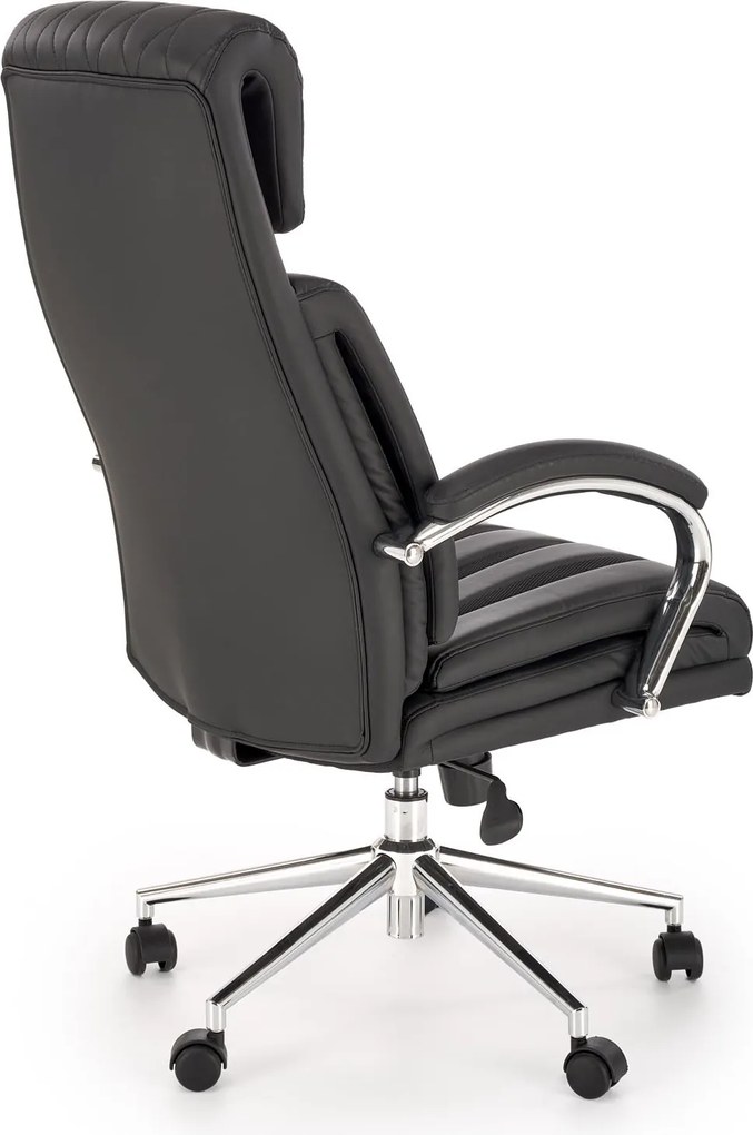 Czarno fotel gabinetowy z ekoskóry Romano Halmar