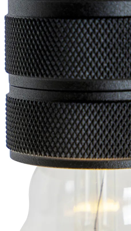 Designerska lampa wisząca czarna 5-światłowa - Cavalux Nowoczesny Oswietlenie wewnetrzne