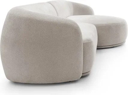 Narożnik NOBO Prawostronny system modułowy tkanina DressME 02 Jasny Szary