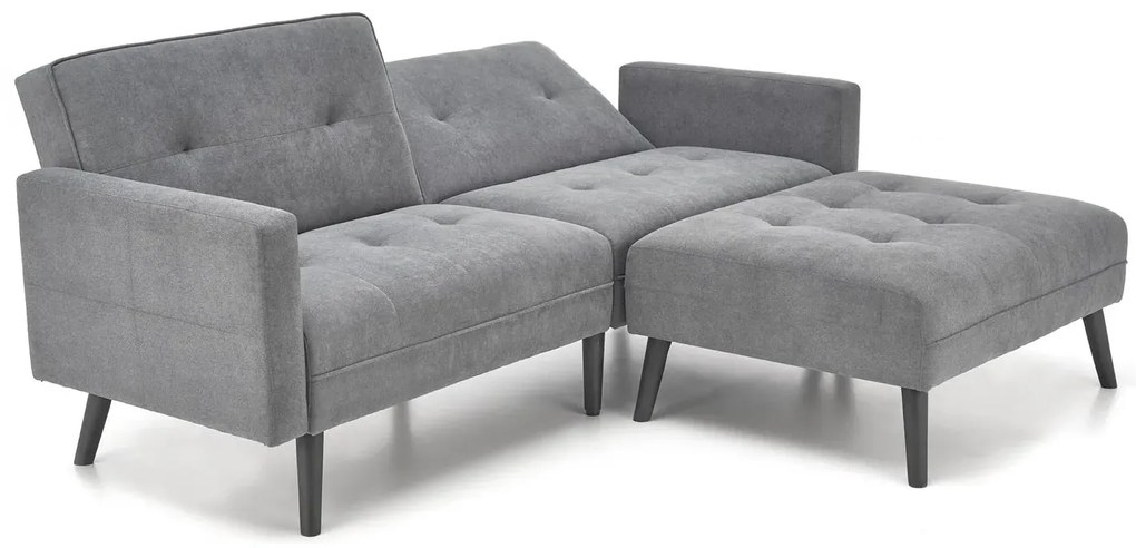 Sofa rozkładana CORNELIUS szara HALMAR