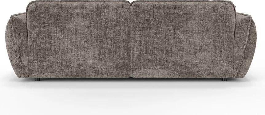 Szarobrązowy narożnik z tkaniny szenilowej (lewostronny/z szezlongiem) Nelia – Ropez