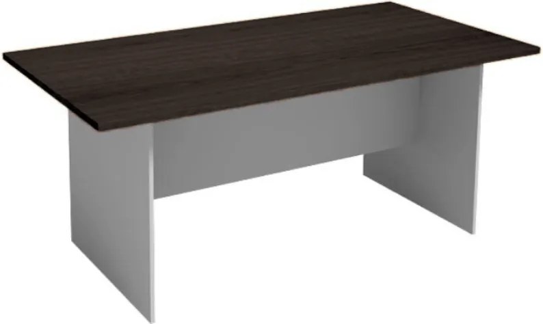 Stół konferencyjny do biura PRIMO GRAY, 180x90 cm, szary/wenge