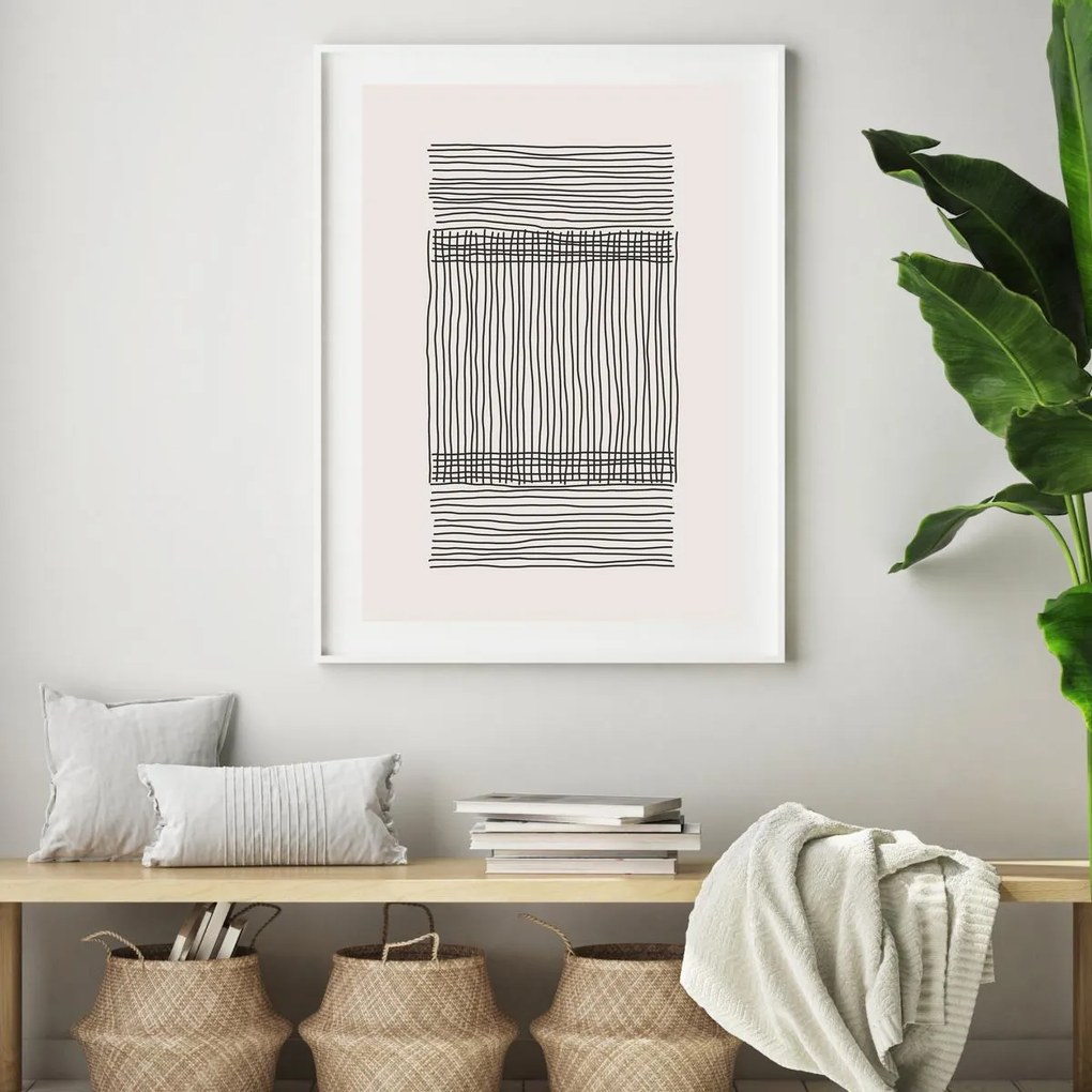 Plakat - Abstrakcja linii (A4)