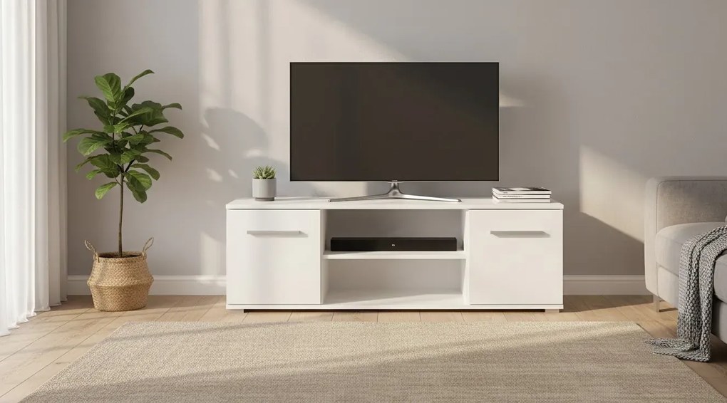 Skandynawska biała szafka rtv T1-S64