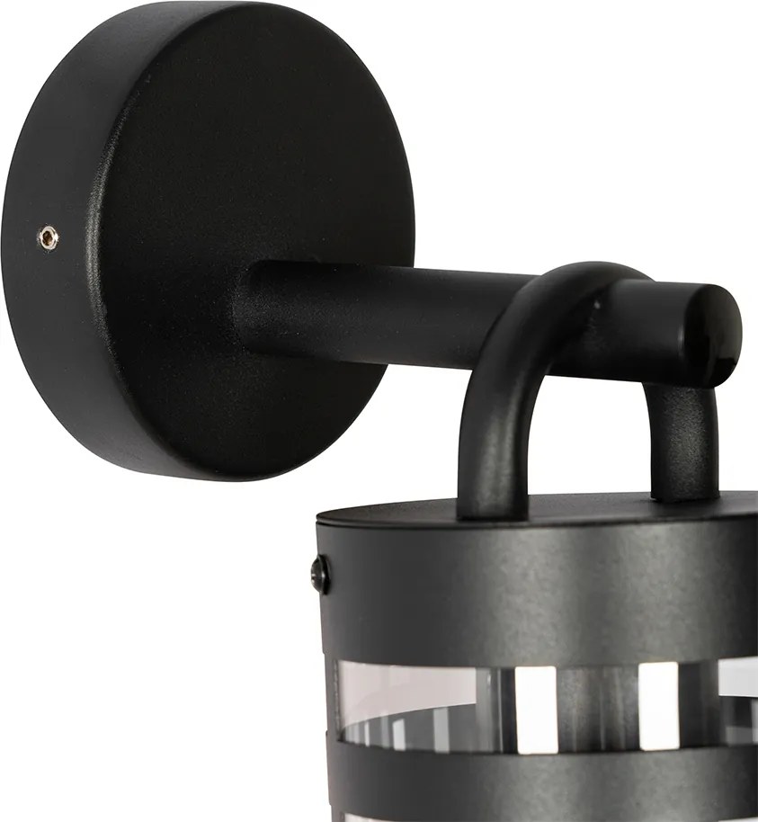 Industrialna lampa ścienna zewnętrzna czarna IP44 - Ruben