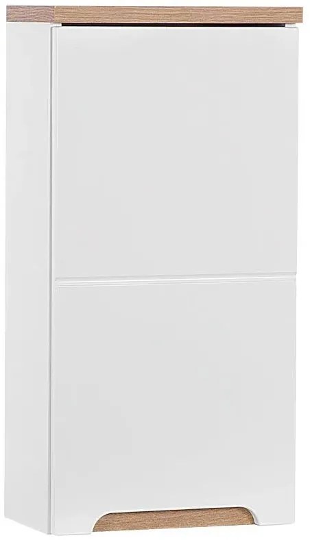 Zestaw mebli łazienkowych z koszem Dixi 3Q 60 cm - Biały połysk