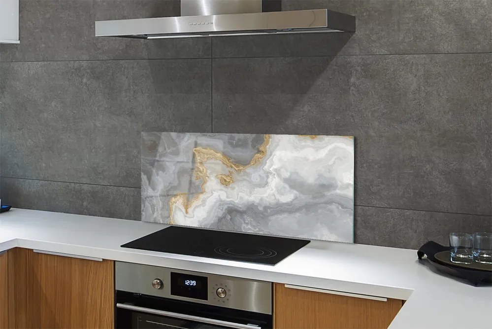 Panel szklany do Kuchni Malowniczy Wzór Marmurowy