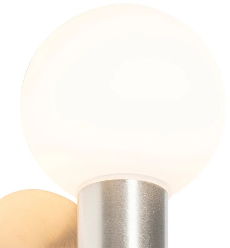 Nowoczesna lampa ścienna stalowa IP44 2-światłowa - Cederic Nowoczesny Oswietlenie wewnetrzne