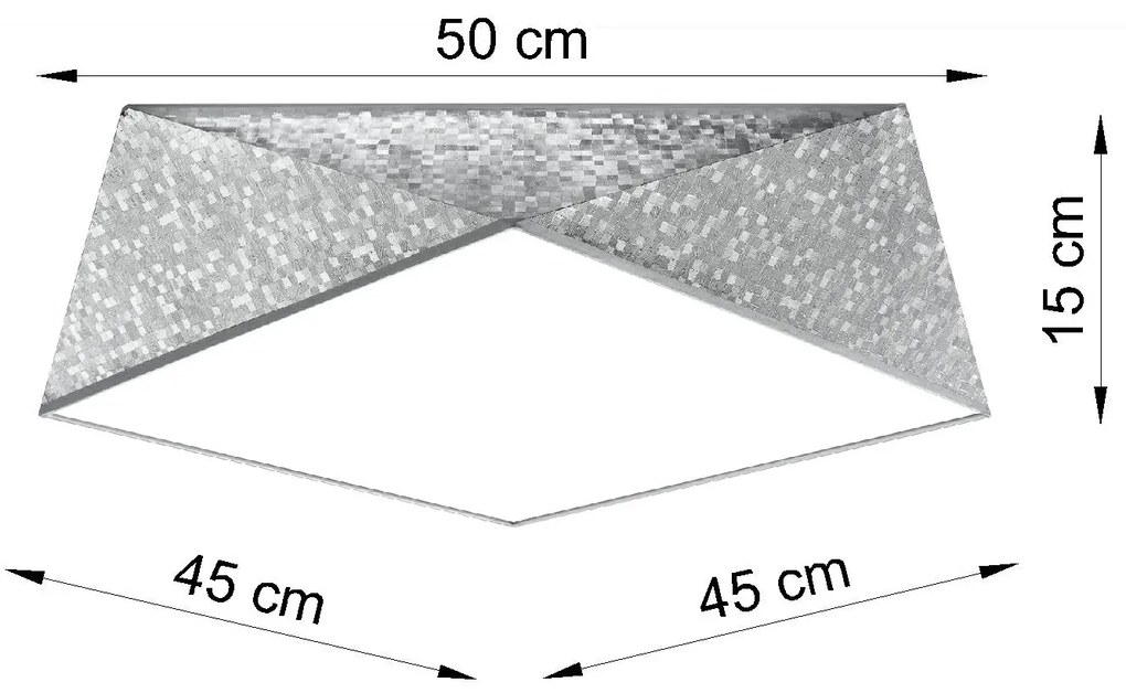 Srebrny geometryczny plafon - EX591 Avium