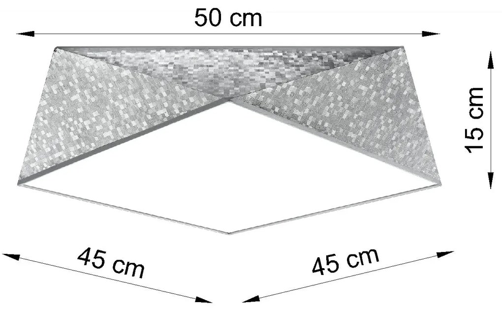 Srebrny geometryczny plafon - EX591-Zavi