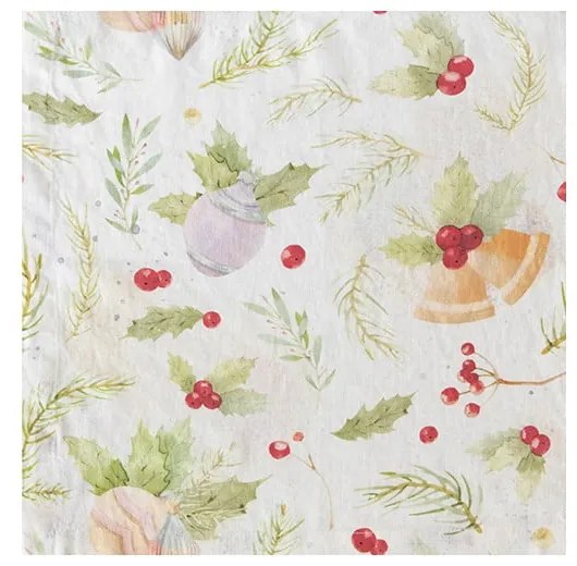 Tekstylna pończocha świąteczna Christmas Print – Linen Tales
