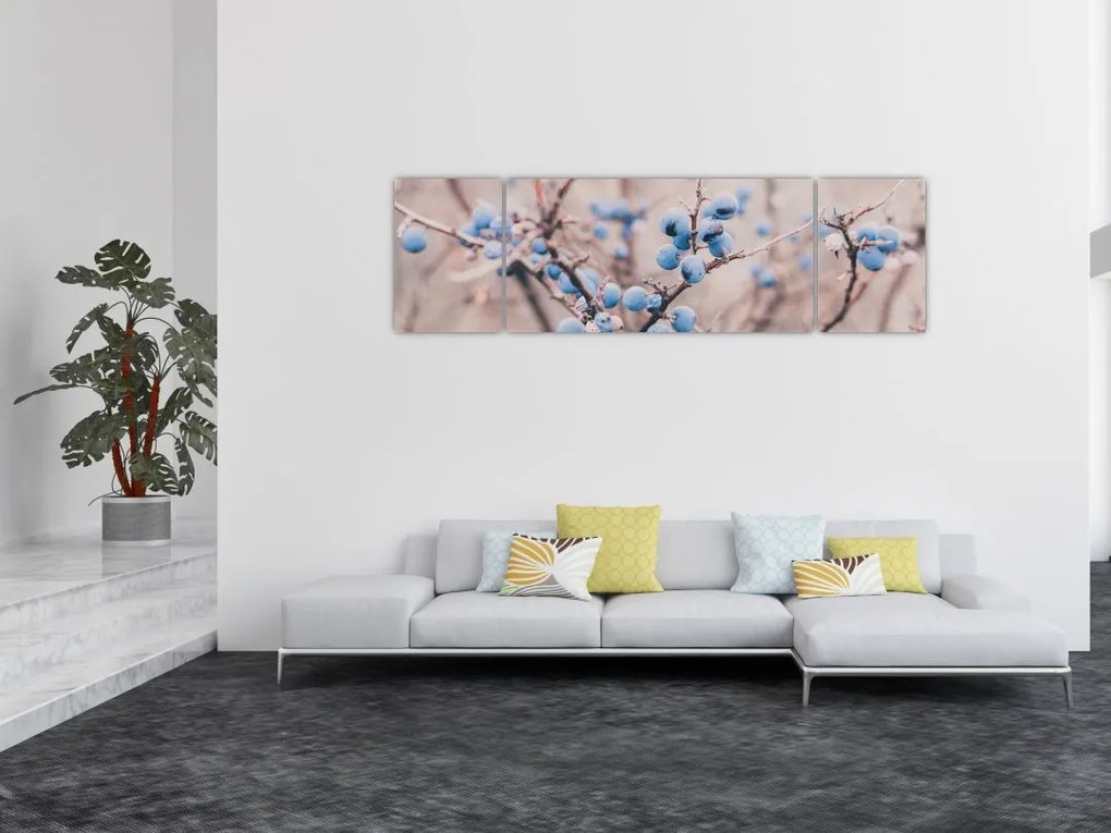 Obraz jagód na krzaku (170x50 cm)