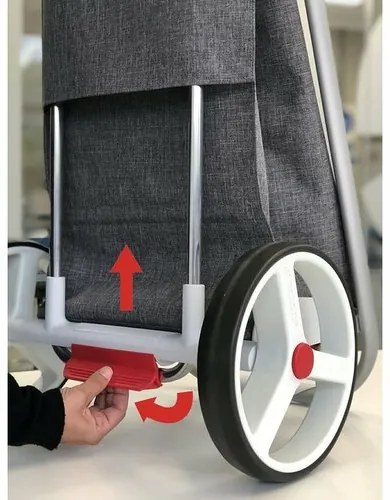 Rolser Torba na kółkach Com Tweed 8 Black Tube,szara