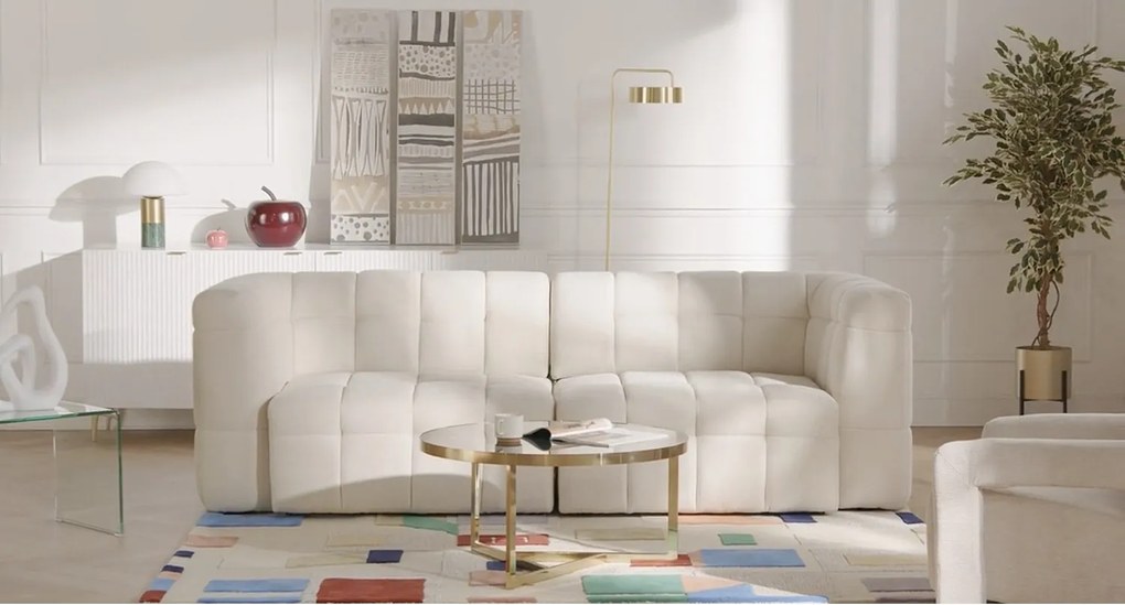 Kanapa 3-osobowa z elektrycznym wysuwanym siedziskiem i zieloną tapicerką - NELOSA