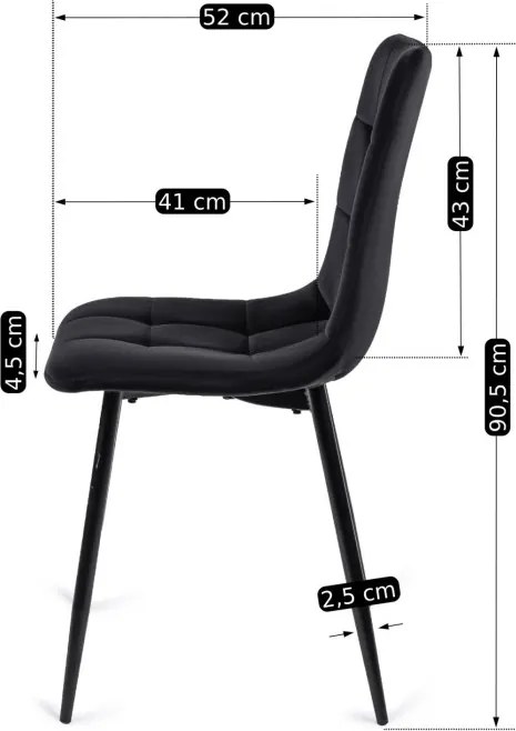 Zestaw Stół Okrągły Rozkładany HARRY 102-142 cm Dąb Craft/Czarny i 4 Krzesła PERU Czarne Welurowe