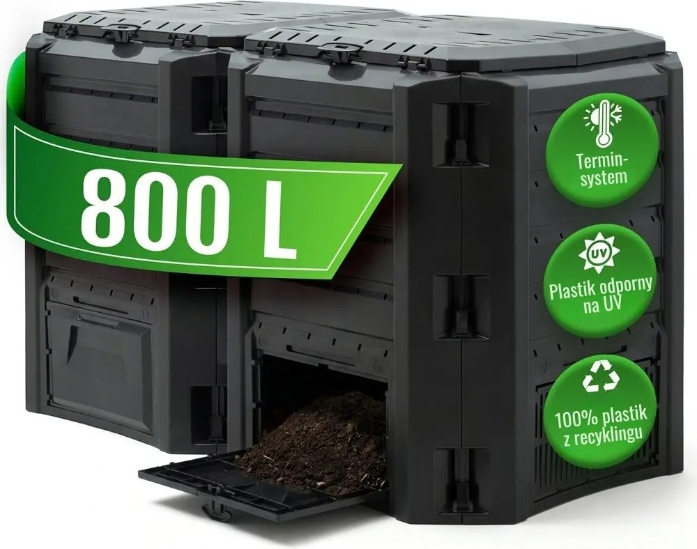 Kompostownik ogrodowy - Compogreen 800 l czarny Prosperplast