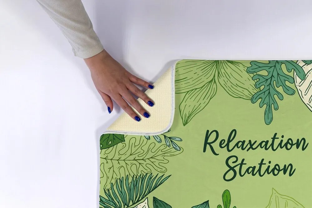 Dywanik antypoślizgowy do łazienki Dywanik antypoślizgowy do łazienki Zielony Liście