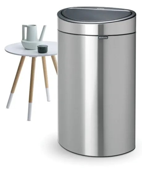 Stalowy kosz na śmieci otwierany na dotyk w kolorze matowego srebra 40 l Touch Bin – Brabantia