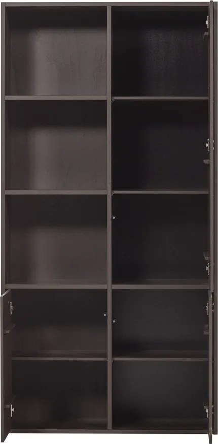 Ciemnobrązowa szafka modułowa z litego drewna sosnowego 108x215 cm Meggy – WOOOD