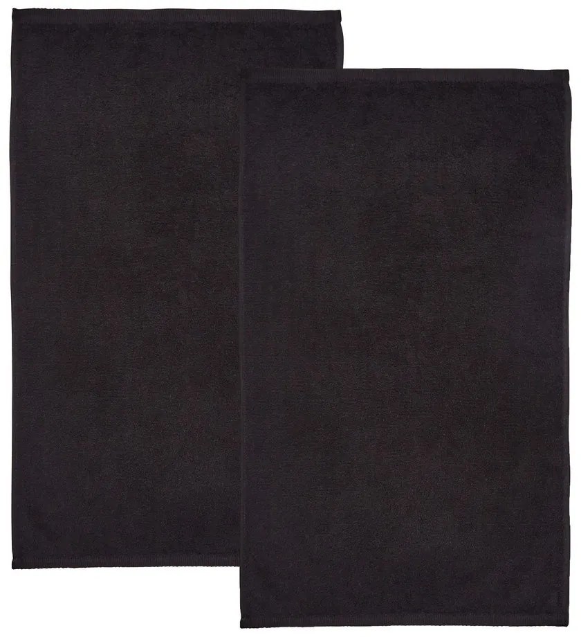 Czarne bawełniane ręczniki kąpielowe szybkoschnące/frotte zestaw 2 szt. 90x140 cm Quick Dry – Catherine Lansfield