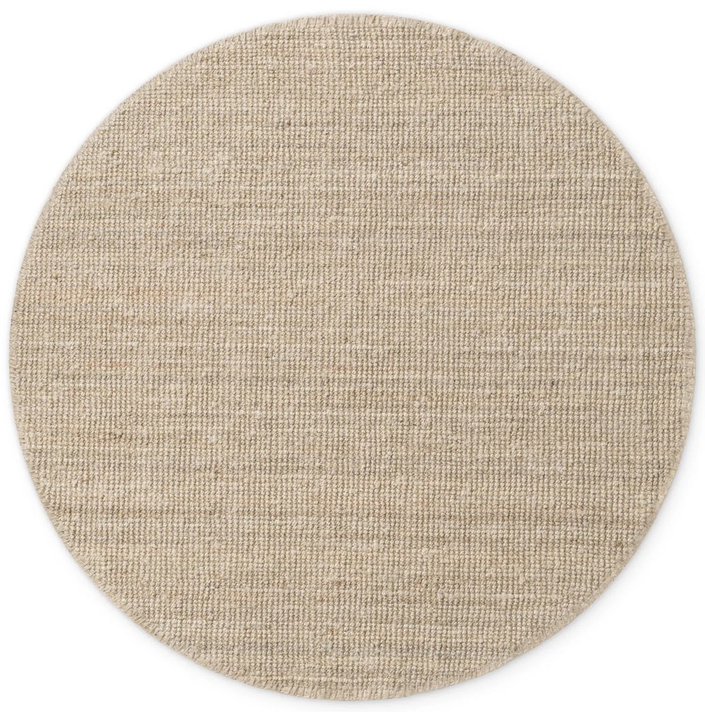 Dywan naturalny jutowy ręcznie tkany Boucle kremowy 160 cm x 160 cm koło
