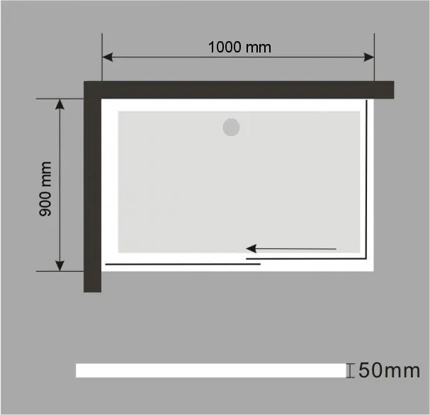 Brodzik prysznicowy prostokątny