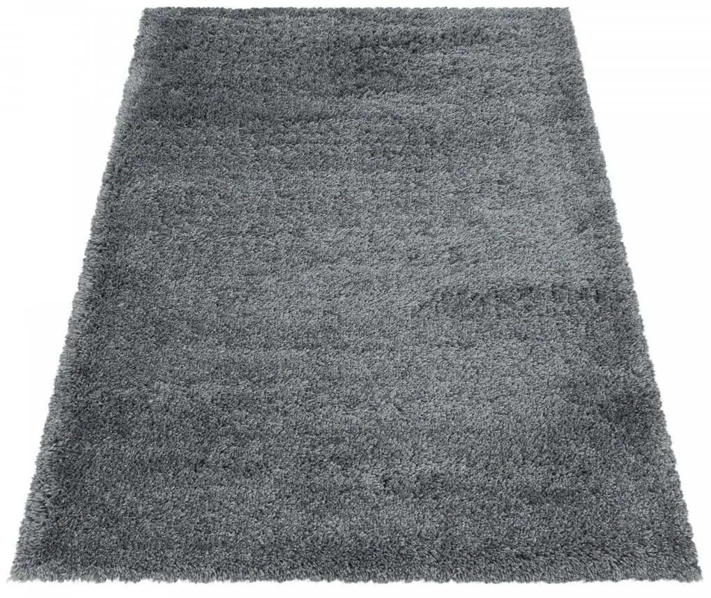 Dywan shaggy Fluffy Super Soft jasny szary 120 cm x 170 cm
