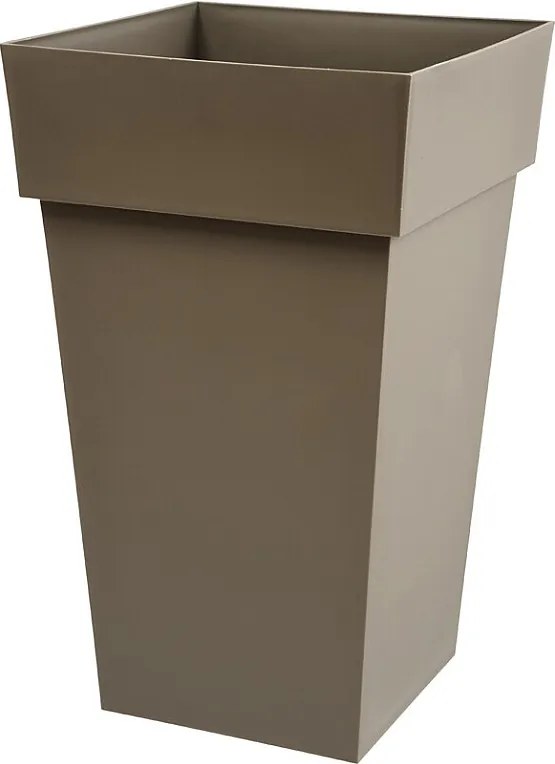 Kwadratowy doniczka Toscana 39 x W.65 cm - Taupe - Solidny i trwały